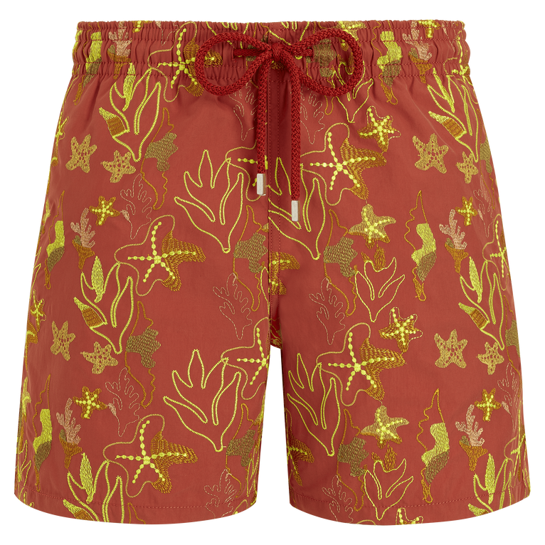 Bañador Con Bordado Camo Seaweed Para Hombre - Edición Limitada - Traje De Baño - Mistral - Rojo