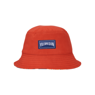 Kids Reversible Bucket Hat Monoi Turtles Brick details view 2