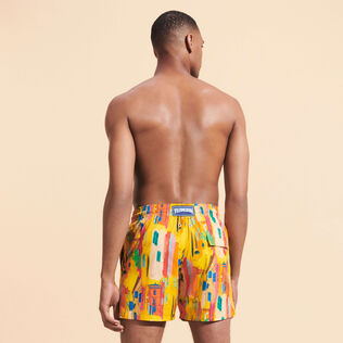 Men Stretch Swim Trunks Sunny Streets Sun back worn view