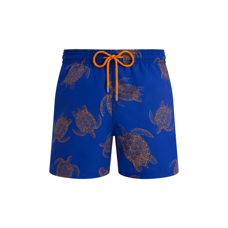 Vilebrequin Men Swim Shorts Tortues Galuchat - Moorea - Blue - Size XXXL