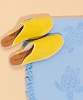 Espadrillas donna in spugna - VBQ x Pare Gabia Sunflower vista frontale indossata