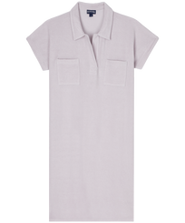Vestito polo donna in spugna tinta unita Hydrangea vista frontale