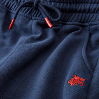 Solid Jogginghose aus Baumwolle für Jungen Marineblau Details Ansicht 1