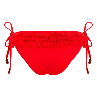 Mini slip bikini donna con laccetti laterali tinta unita Papavero vista posteriore