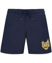 Boys Swim Shorts Placed Embroidery The Year of the Dragon  Navy front view