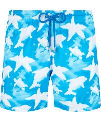 Ultraleichte und verstaubare Clouds Badeshorts für Herren Hawaii blue Vorderansicht
