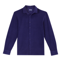 Men Terry Lightweight Shirt Solid Midnight vista frontal