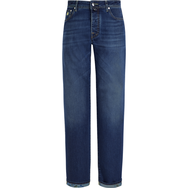 Men 5-pockets Denim Pants Vendôme Turtles - Jeans - Gbetta18 - Blue - Size 38 - Vilebrequin