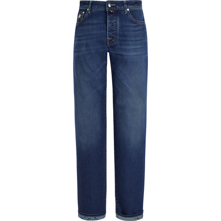 Pantaloni Uomo In Denim A 5 Tasche Vendôme Turtles - Jean - Gbetta18 - Blu