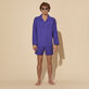 Bañador de lana para hombre Super 120' Purple blue detalles vista 1