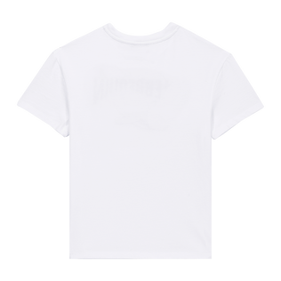 Boys Cotton T-shirt VBQ Sharks White back view