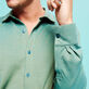 Men Cotton Shirt Solid Linden 细节视图3