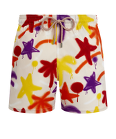 Men Stretch Short Swim Shorts Spray Paint - VBQ x Palm Angels Porcelain 正面图