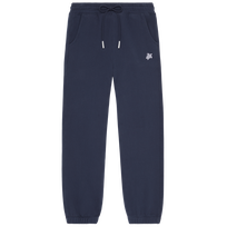 Joggers con tortuga bordada para niño Azul marino vista frontal