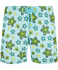 男士 Stars Gift 刺绣游泳短裤 - 限量版 Lagoon 正面图