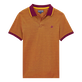 Polo en piqué de algodón de color liso y cambiante para hombre Kerala vista frontal