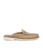 Winston Weejuns® Herren-Mule aus Leder – VBQ x G.H.Bass Sand Vorderansicht