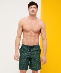 Men Swim Trunks Long Te Mana O Te Moana Navy front worn view
