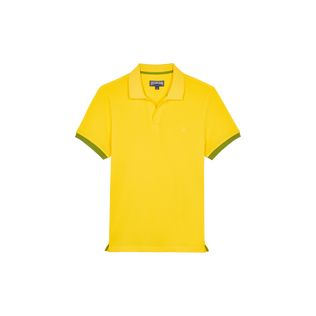 Men Cotton Pique Polo Shirt Solid Sun 正面图