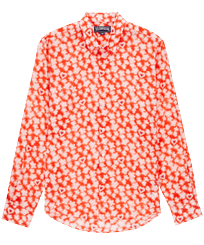 中性 Attrape Coeur 纯棉巴厘纱夏季衬衫 Poppy red 正面图