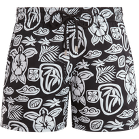 Maillot de bain court stretch homme Tahiti Turtles Noir vue de face