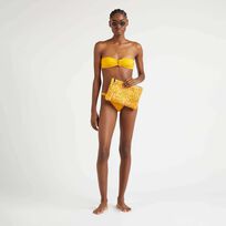 Women Solid Mango Bikini Look  front view