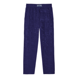 Men Terry Pants Solid Midnight back view