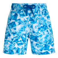 Bañador ultraligero plegable con estampado Iced Turtles para niño Blanco vista frontal