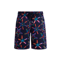 Maillot de bain long stretch homme Disco Stars Bleu marine vue de face