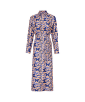 Robe longue chemise en soie Disco Butterfly femme Blush vue de face