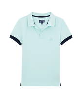 男童纯色有机棉 Polo 衫 Pacific 正面图