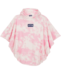 Poncho en tejijdo terry con estampado Tie & Dye para niños Carambola vista frontal