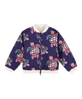 Chaqueta polar reversible para niña Off white vista frontal
