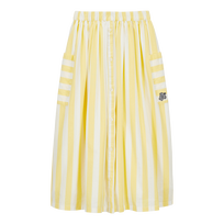 Girls Long Skirt Stripes Sunflower front view