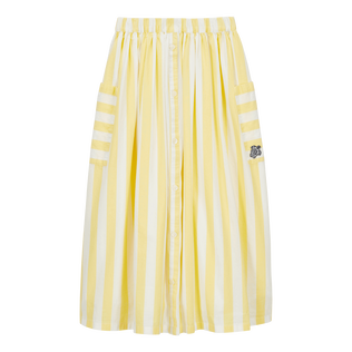 Girls Long Skirt Stripes Sunflower front view