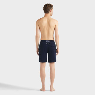 Maillot de bain long homme uni Noir vue portée de dos