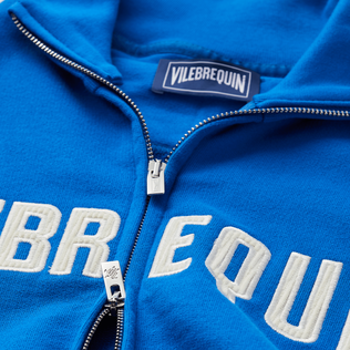 Men Cotton Full Zip Sweatshirt Embroidered Logo Palace details view 1