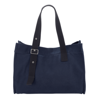 Unisex Beach Bag Solid Navy back view