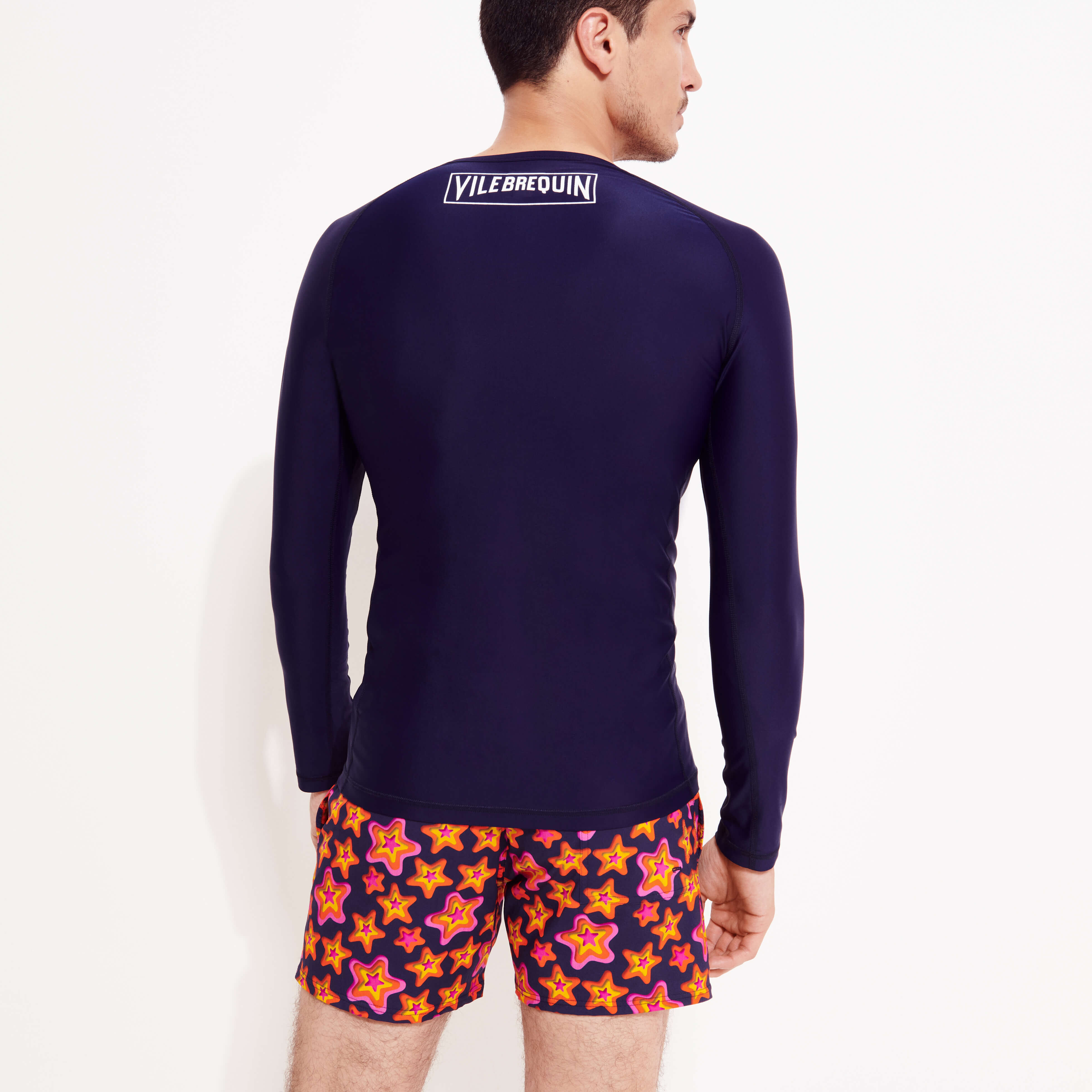 Men Long Sleeves Zipper Rashguard Solid