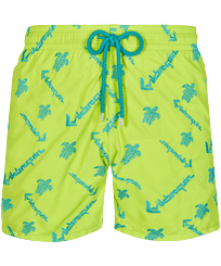 Vilebrequin Badeshorts mit Stickerei für Herren – Limited Edition Lemongrass Vorderansicht