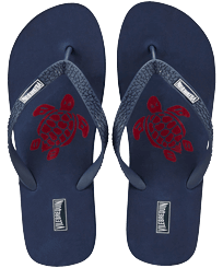 Chanclas de color liso para hombre Azul marino vista frontal