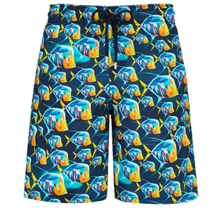 Pantaloncini mare uomo lunghi Piranhas Blu marine vista frontale