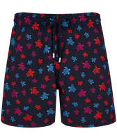 Men Swim Shorts Embroidered Ronde des Tortues - Limited Edition Navy front view
