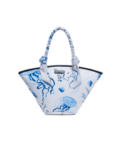 Medusa and Shells Strandtasche für Damen Weiss Vorderansicht