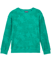 儿童 Rondes des Tortues 圆领厚绒布运动衫 Tropezian green 正面图