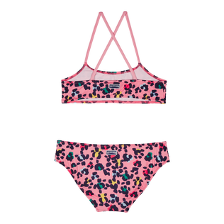 Bañador de dos piezas con estampado Turtles Leopard para niña Caramelo vista trasera