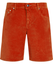 Bermudashorts aus Cord im 5-Taschen-Design für Herren Tomato Vorderansicht