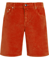 Bermudashorts aus Cord im 5-Taschen-Design für Herren Tomato Vorderansicht
