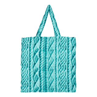 Linen Aran Knit Unisex Tote Bag Thalassa back view
