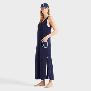 女士 VBQ 花纹毛圈布背心裙 Navy 细节视图1